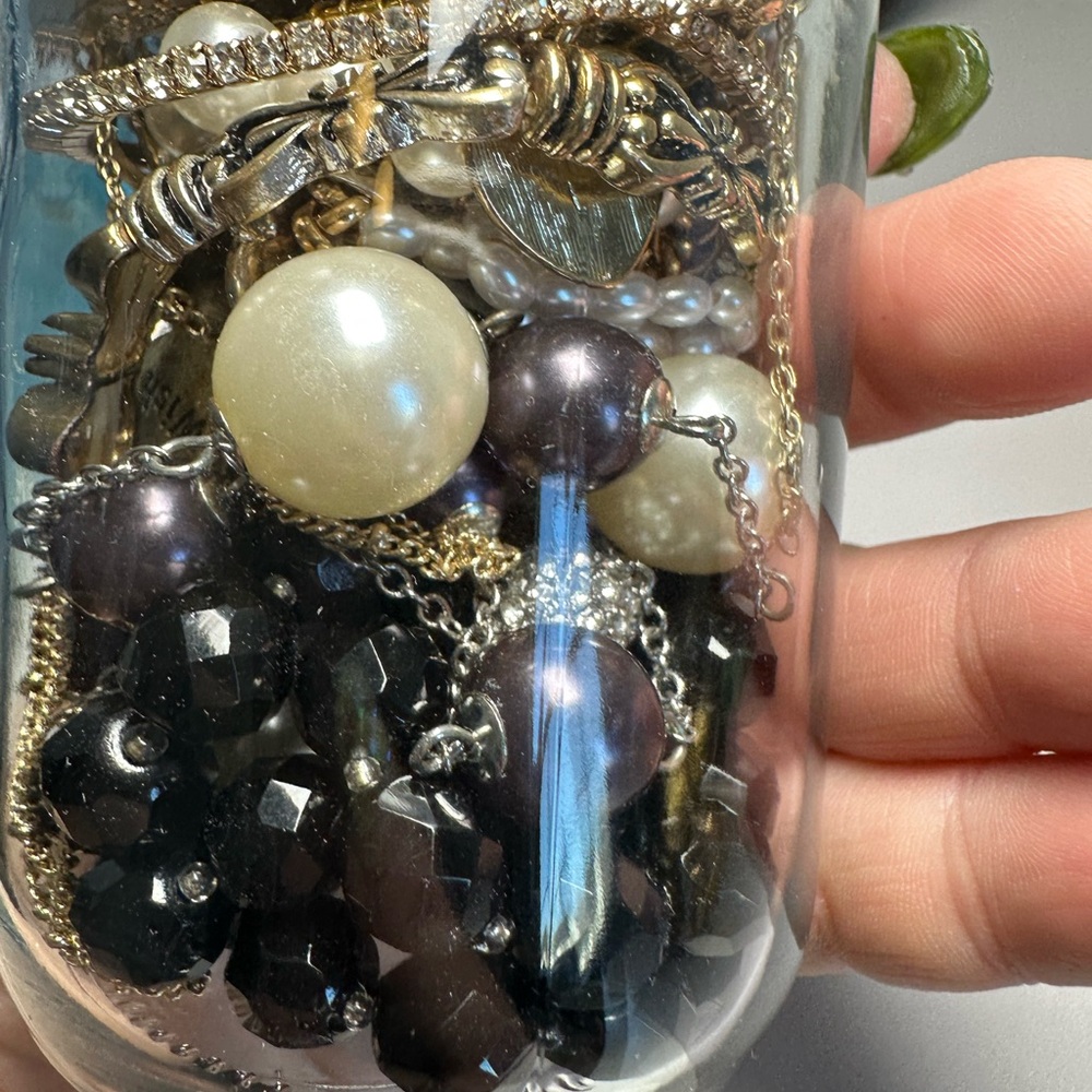 Mystery Jewelry Jar Beaded and Gems - Picture 3 of 5